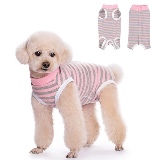 Dog & Cat Surgery Recovery Suit – Spay Neuter Onesie with Pee Hole for Small & Medium Pets