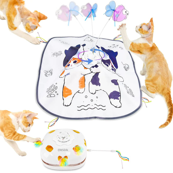 ORSDA 5-in-1 Interactive Cat Toy – Rechargeable, Touch-Activated Indoor Kitten Toy
