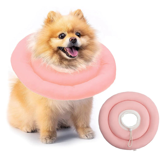 Soft Adjustable Donut Dog Cone – Anti-Lick Recovery Collar for All Sizes
