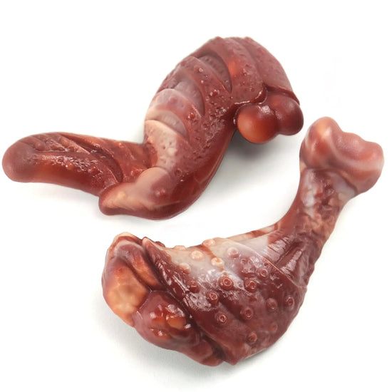 2-Pack Indestructible – Chicken Leg &amp; Wing, Milk-Flavored -Dog Chew Toys for Aggressive Chewers