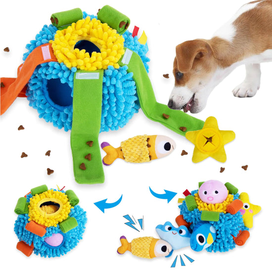 Squeaky Hide and Seek Plush Dog Toy