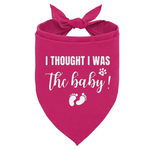 Puppy Reveal Triangle Bandana - Deep Pink