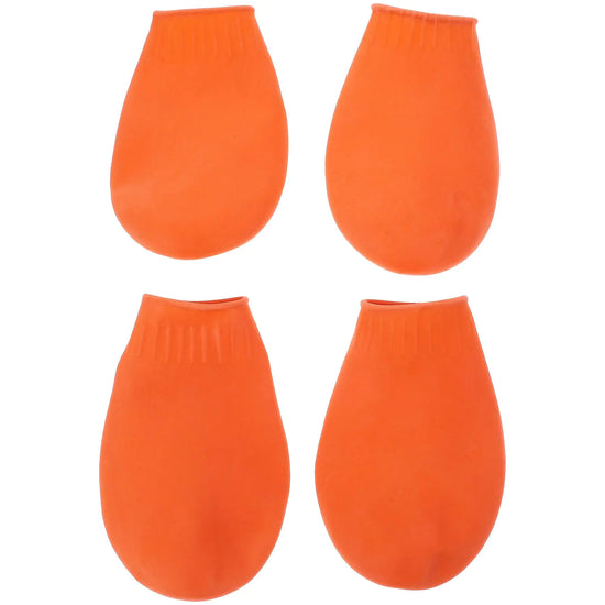Hemobllo Rubber Dog Boots - Medium Orange Paw Protectors