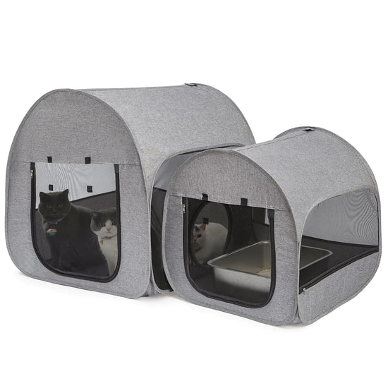 LUCKITTY Portable Foldable Cat Playpen – Indoor/Outdoor Pet Tent for Recovery & Play