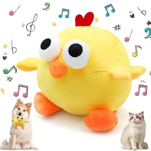 Rolling Squeaky Interactive Chick Dog Toy