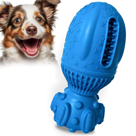BYMALL Rubber Chew Toy with Squeaker – Bacon-Flavored Dog Toy for Aggressive Chewers